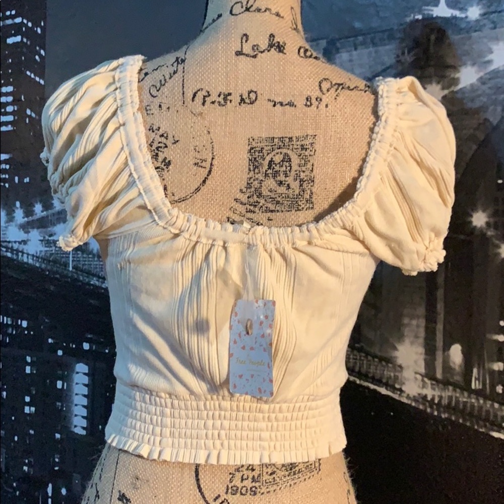 Free People Knit V-Neck Crop Top - Picture 5 of 5